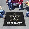 59.5" x 71" Vanderbilt University Fan Cave Black Tailgater Mat