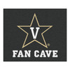 59.5" x 71" Vanderbilt University Fan Cave Black Tailgater Mat