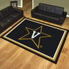 8' x 10' Vanderbilt University Black Rectangle Rug