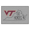 19" x 30" Virginia Tech Southern Style Gray Rectangle Starter Mat