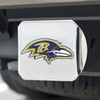 Baltimore Ravens Hitch Cover - Purple on Chrome