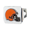 Cleveland Browns Hitch Cover - Orange on Chrome