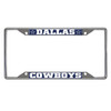 Dallas Cowboys Chrome and Navy License Plate Frame