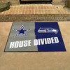 33.75" x 42.5" Cowboys / Seahawks House Divided Rectangle Mat