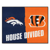 33.75" x 42.5" Broncos / Bengals House Divided Rectangle Mat