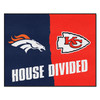 33.75" x 42.5" Broncos / Chiefs House Divided Rectangle Mat