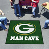 59.5" x 71" Green Bay Packers Man Cave Tailgater Green Rectangle Mat
