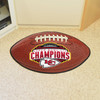 20.5" x 32.5" Kansas City Chiefs Super Bowl LIV Champions Football Shape Mat