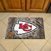 19" x 30" Kansas City Chiefs Rectangle Camo Scraper Mat