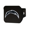 Los Angeles Chargers Hitch Cover - Chrome on Black