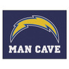 33.75" x 42.5" Los Angeles Chargers Man Cave All-Star Navy Rectangle Mat