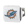 Miami Dolphins Hitch Cover - Teal on Chrome