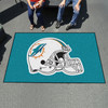 59.5" x 94.5" Miami Dolphins Turquoise Rectangle Ulti Mat