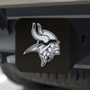 Minnesota Vikings Hitch Cover - Chrome on Black