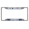 New England Patriots Chrome and Navy License Plate Frame