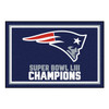 5' x 8' New England Patriots Super Bowl LIII Champions Rectangle Rug