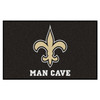 59.5" x 94.5" New Orleans Saints Black Man Cave Rectangle Ulti Mat