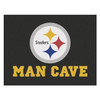 33.75" x 42.5" Pittsburgh Steelers Man Cave All-Star Black Rectangle Mat