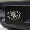 San Francisco 49ers Hitch Cover - Chrome on Black