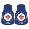 Winnipeg Jets Navy Carpet Car Mat, Set of 2