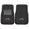 Miami Heat Embroidered Black Car Mat, Set of 2