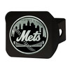 New York Mets Hitch Cover - Chrome on Black