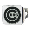 Chicago Cubs Hitch Cover - Chrome on Chrome