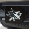 San Jose Sharks Hitch Cover - Chrome on Black