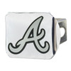 Atlanta Braves Hitch Cover - Chrome on Chrome