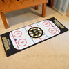 30" x 72" Boston Bruins Hockey Rink Black Rectangle Runner Mat