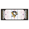 30" x 72" Pittsburgh Penguins Hockey Rink Black Rectangle Runner Mat