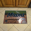 19" x 30" Miami Marlins Rectangle Photo Scraper Mat