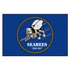 19" x 30" U.S. Navy Seabees Blue Rectangle Starter Mat
