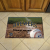 19" x 30" Milwaukee Brewers Rectangle Photo Scraper Mat