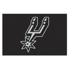 19" x 30" San Antonio Spurs Black Rectangle Starter Mat