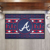 19" x 30" Atlanta Braves Holiday Sweater Navy Starter Mat