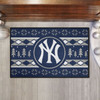 19" x 30" New York Yankees Holiday Sweater Navy Starter Mat