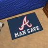 19" x 30" Atlanta Braves Man Cave Starter Blue Rectangle Mat