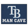 33.75" x 42.5" Tampa Bay Rays Man Cave All-Star Navy Rectangle Mat