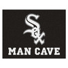 33.75" x 42.5" Chicago White Sox Man Cave All-Star Black Rectangle Mat