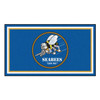 3' x 5' U.S. Navy Seabees Blue Rectangle Rug