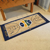 29.5" x 54" Utah Jazz NBA Court Navy Rectangle Runner Mat