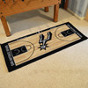 29.5" x 54" San Antonio Spurs NBA Court Black Rectangle Runner Mat