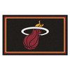 4' x 6' Miami Heat Black Rectangle Rug