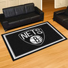 59.5" x 88" Brooklyn Nets Black Rectangle Rug