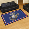 59.5" x 88" U.S. Marines Logo Red Rectangle Rug