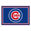 59.5" x 88" Chicago Cubs Logo Blue Rectangle Rug