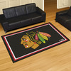 59.5" x 88" Chicago Blackhawks Black Rectangle Rug