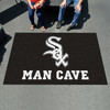 59.5" x 94.5" Chicago White Sox Black Man Cave Rectangle Ulti Mat