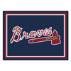 8' x 10' Atlanta Braves Blue Rectangle Rug